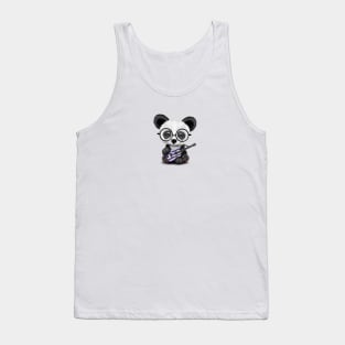 Baby Panda Playing Greek Flag Guitar Tank Top